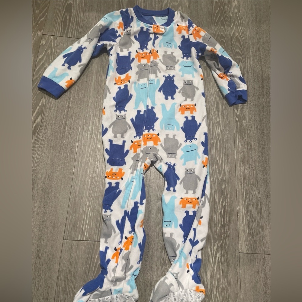 Kids Monster Print 4T One Piece Pajama